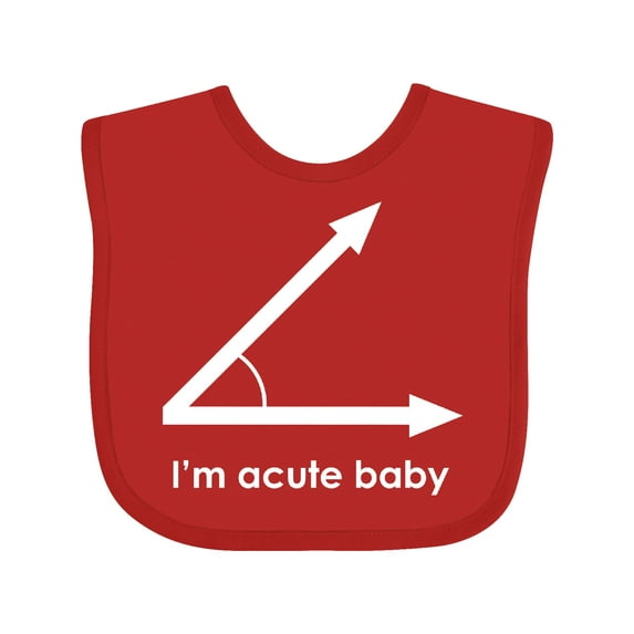 Inktastic Acute-baby-white Boys or Girls Baby Bib