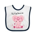 thumbnail image 1 of Inktastic Aditi My Gigi Loves Me Pink Elephant Beautiful Girls Baby Bib, 1 of 4
