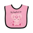 thumbnail image 1 of Inktastic Aditi My Gigi Loves Me Pink Elephant Beautiful Girls Baby Bib, 1 of 4