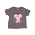 thumbnail image 1 of Inktastic Aditi My Gigi Loves Me Pink Elephant Beautiful Girls Toddler T-Shirt, 1 of 5
