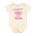thumbnail image 1 of Inktastic Aditi My Grandpa Loves Me Pink Elephant Beautiful Girls Baby Bodysuit, 1 of 5