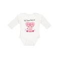 thumbnail image 1 of Inktastic Aditi My Nanny loves me Pink Elephant beautiful Girls Long Sleeve Baby Bodysuit, 1 of 5