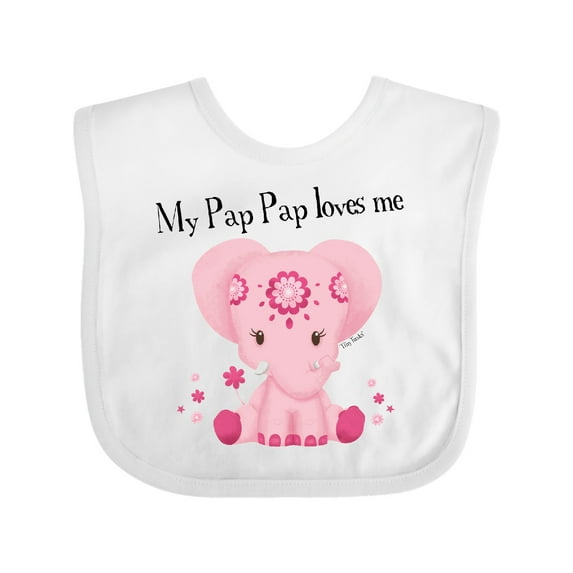 Inktastic Aditi My Pap Pap Loves Me Boys or Girls Baby Bib