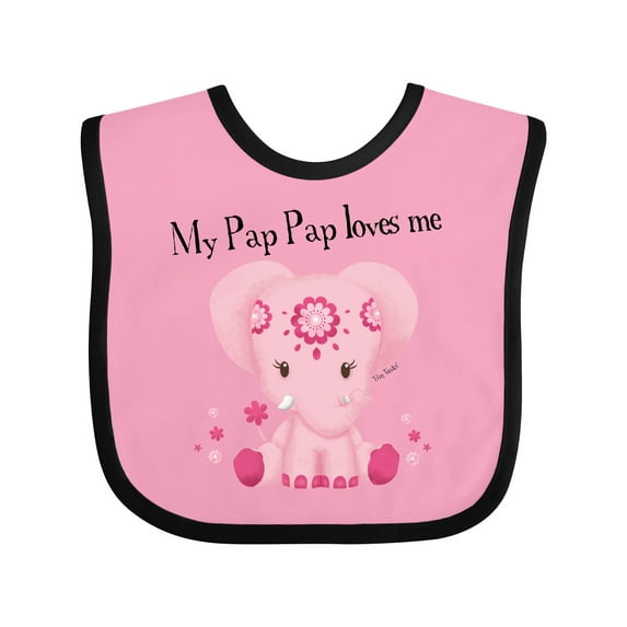 Inktastic Aditi My Pap Pap Loves Me Boys or Girls Baby Bib