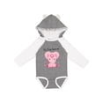 thumbnail image 1 of Inktastic Aditi My Papa loves me Pink Elephant beautiful Girls Long Sleeve Baby Bodysuit, 1 of 5