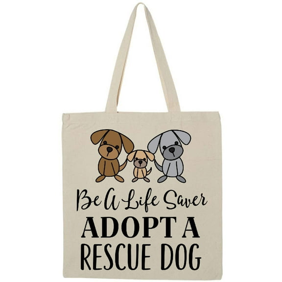 Inktastic Adopt A Rescue Dog Pet Gift Tote Bag