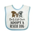 thumbnail image 1 of Inktastic Adopt a Rescue Dog Pet Boys or Girls Baby Bib, 1 of 4
