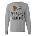 thumbnail image 1 of Inktastic Adopt a Rescue Dog Pet Long Sleeve T-Shirt, 1 of 5
