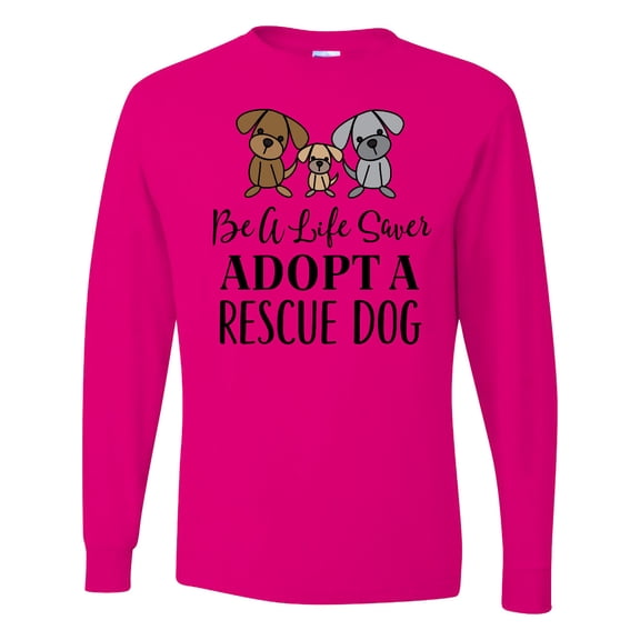Inktastic Adopt a Rescue Dog Pet Long Sleeve T-Shirt