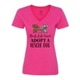 thumbnail image 1 of Inktastic Adopt a Rescue Dog Pet Women's V-Neck T-Shirt, 1 of 5