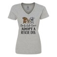 thumbnail image 1 of Inktastic Adopt a Rescue Dog Pet Women's V-Neck T-Shirt, 1 of 5