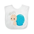 thumbnail image 1 of Inktastic Adorable Blue Snail Boys or Girls Baby Bib, 1 of 4