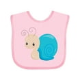 thumbnail image 1 of Inktastic Adorable Blue Snail Boys or Girls Baby Bib, 1 of 4