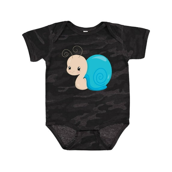 Inktastic Adorable Blue Snail Boys or Girls Baby Bodysuit
