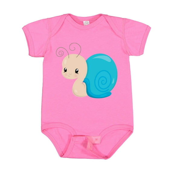 Inktastic Adorable Blue Snail Boys or Girls Baby Bodysuit