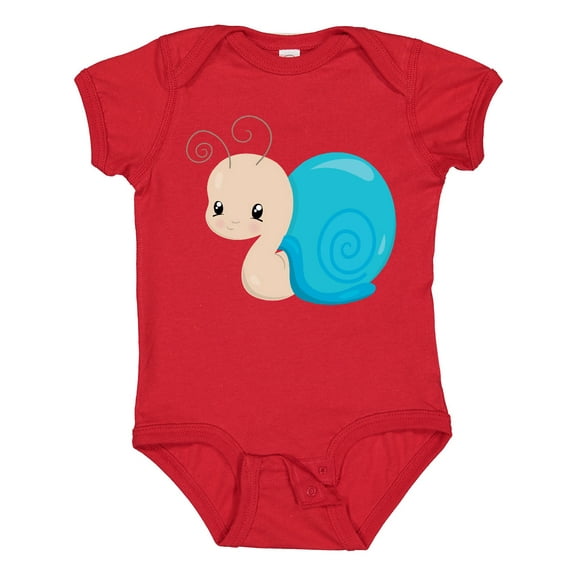 Inktastic Adorable Blue Snail Boys or Girls Baby Bodysuit