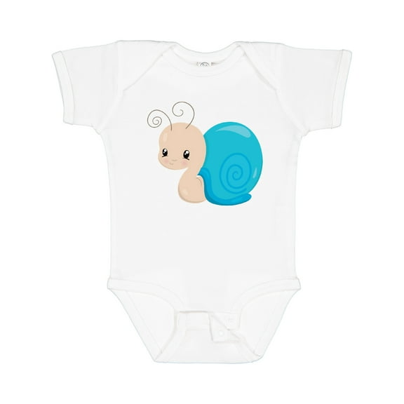 Inktastic Adorable Blue Snail Boys or Girls Baby Bodysuit