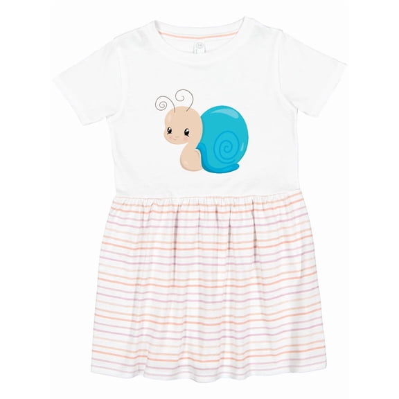 Inktastic Adorable Blue Snail Girls Toddler Dress