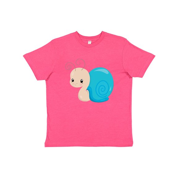 Inktastic Adorable Blue Snail Youth T-Shirt