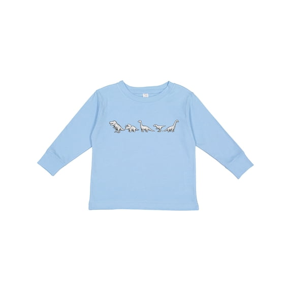 Inktastic Adorable Dinosaur Sketch Art for Kids Boys or Girls Long Sleeve Toddler T-Shirt