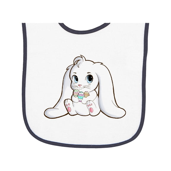 Inktastic Adorable Easter Bunny Baby Terry Cloth Bib