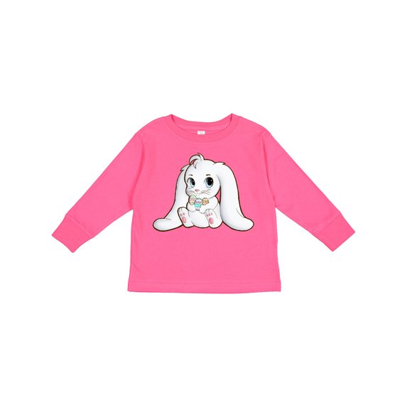 Inktastic Adorable Easter Bunny Boys or Girls Long Sleeve Toddler T-Shirt