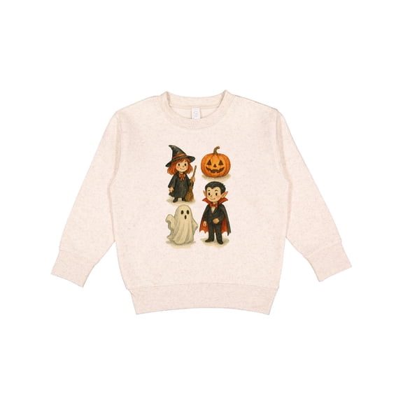 Inktastic Adorable Halloween Witch Vampire Ghost Pumpkin Kids Toddler Sweatshirt