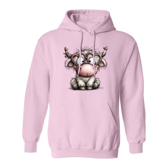 Inktastic Adorable Highland Cow Adult Hoodie Sweatshirt