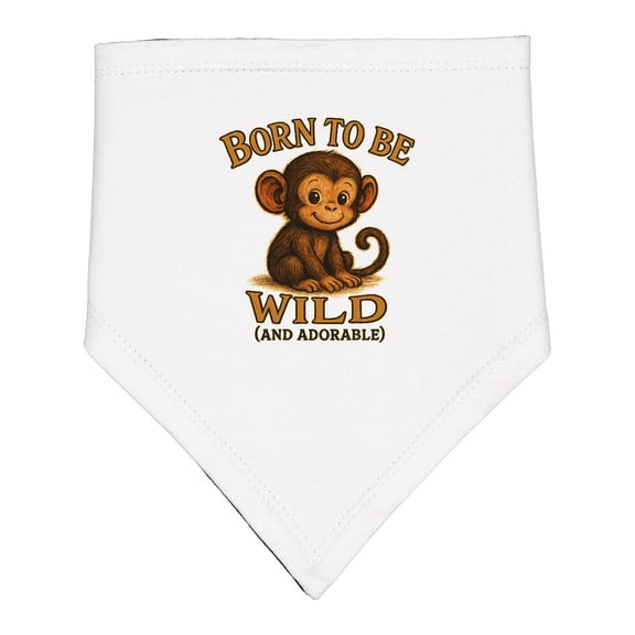 Inktastic Adorable Monkey Baby Bandana Bib