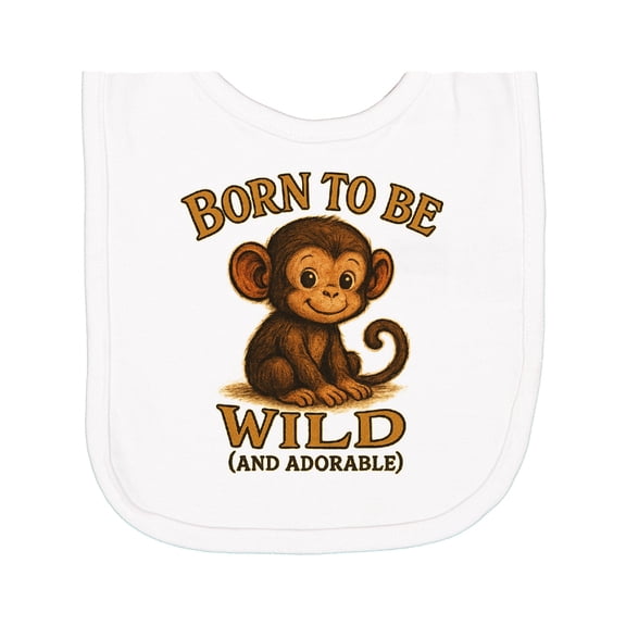 Inktastic Adorable Monkey Newborn Bib