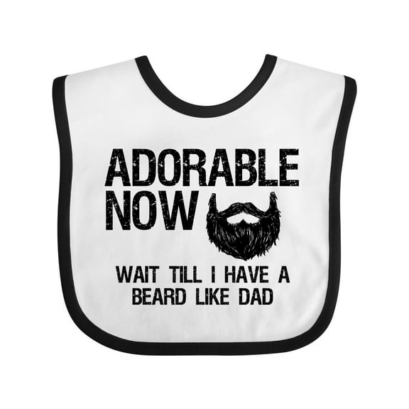 Inktastic Adorable Now...wait Till I Have a Beard Like Dad Boys Baby Bib