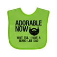 thumbnail image 1 of Inktastic Adorable Now...wait Till I Have a Beard Like Dad Boys Baby Bib, 1 of 4