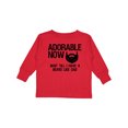 thumbnail image 1 of Inktastic Adorable Now...Wait Till I Have a Beard Like Dad Boys Long Sleeve Toddler T-Shirt, 1 of 5