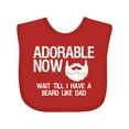 thumbnail image 1 of Inktastic Adorable Now...wait Till I Have a Beard Like Dad in White Boys Baby Bib, 1 of 4