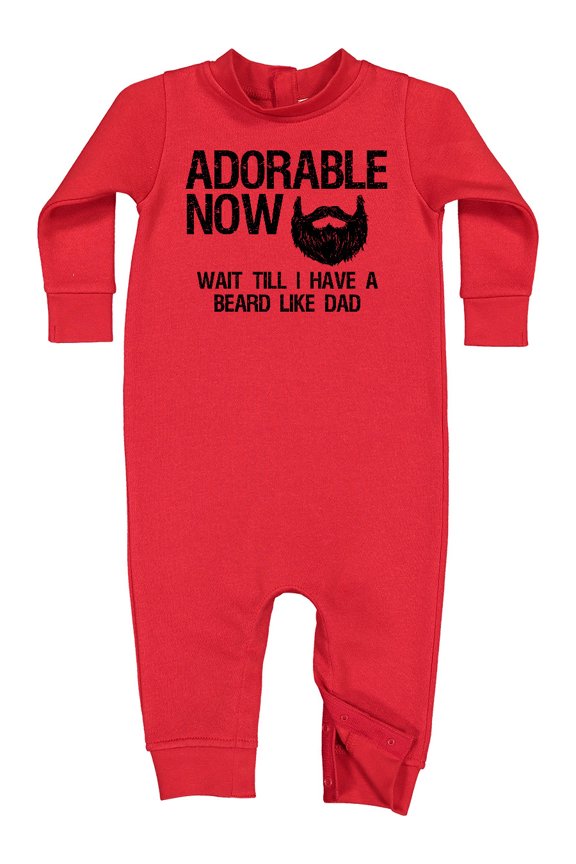 Adorable Now...wait Till I Have a Beard Like Dad Baby Fleece Romper