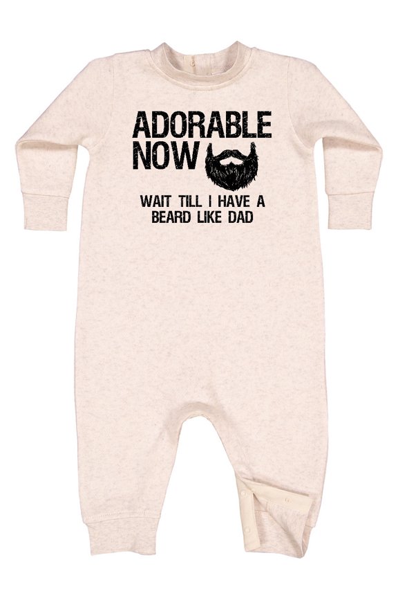 Adorable Now...wait Till I Have a Beard Like Dad Baby Fleece Romper