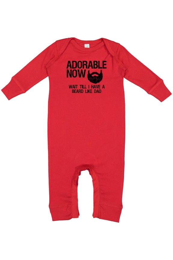 Adorable Now...wait Till I Have a Beard Like Dad Baby Romper Coveralls