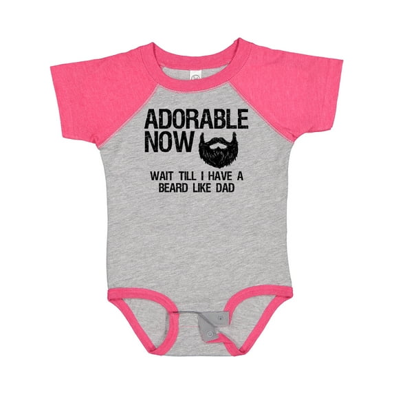 Inktastic Adorable Now...wait Till I Have a Beard Like Dad Boys Baby Bodysuit