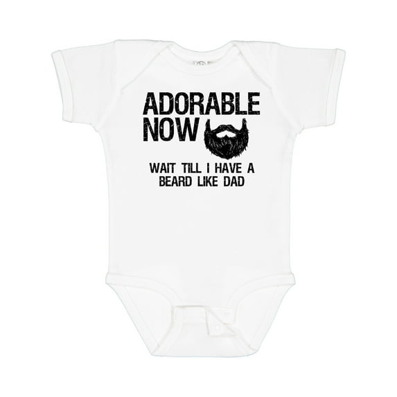 Inktastic Adorable Now...wait Till I Have a Beard Like Dad Boys Baby Bodysuit