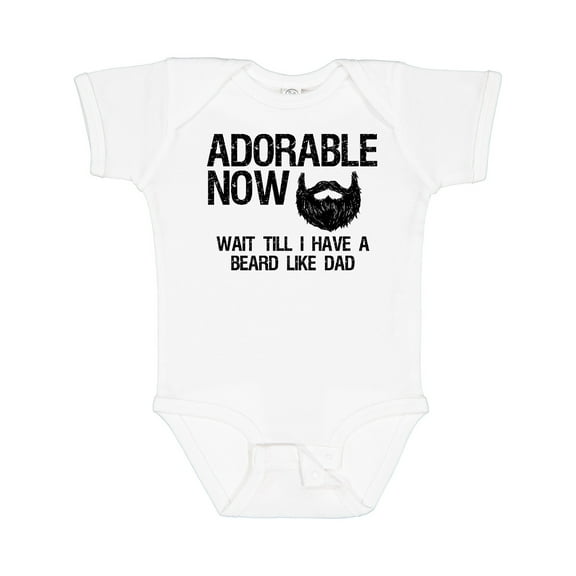 Inktastic Adorable Now...wait Till I Have a Beard Like Dad Boys Baby Bodysuit