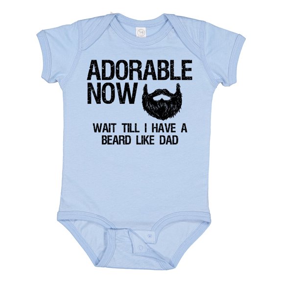 Inktastic Adorable Now...wait Till I Have a Beard Like Dad Boys Baby Bodysuit