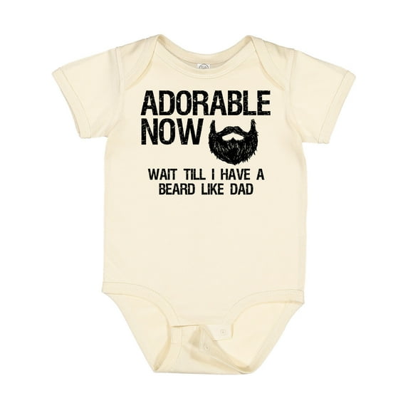 Inktastic Adorable Now...wait Till I Have a Beard Like Dad Boys Baby Bodysuit