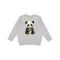 thumbnail image 1 of Inktastic Adorable Panda with Bamboo Illustration Youth Sweatshirt, 1 of 4