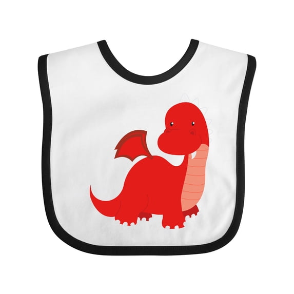 Inktastic Adorable Red Dragon Boys Baby Bib