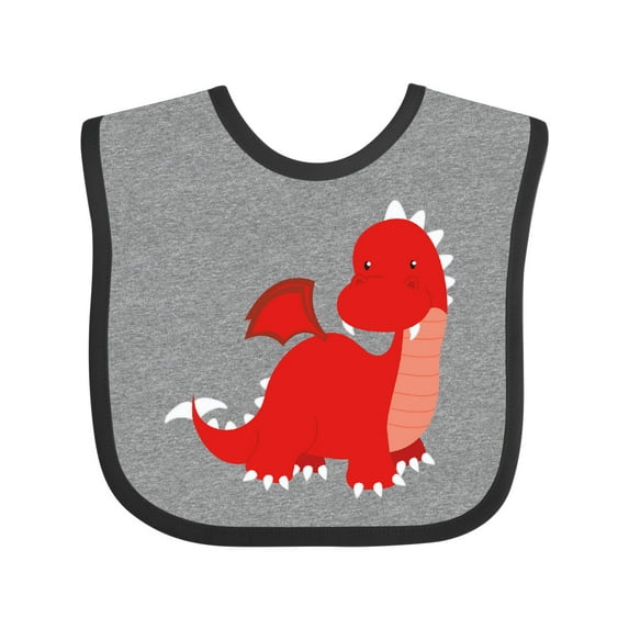 Inktastic Adorable Red Dragon Boys Baby Bib