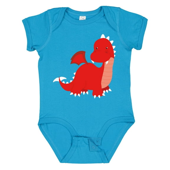 Inktastic Adorable Red Dragon Boys Baby Bodysuit