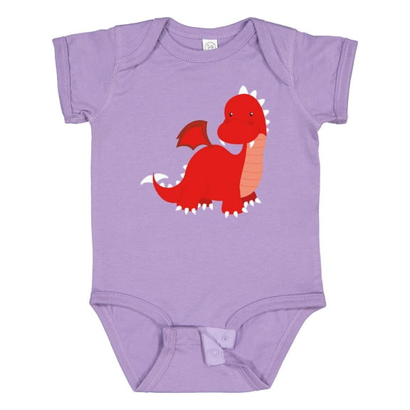 Inktastic Adorable Red Dragon Boys Baby Bodysuit