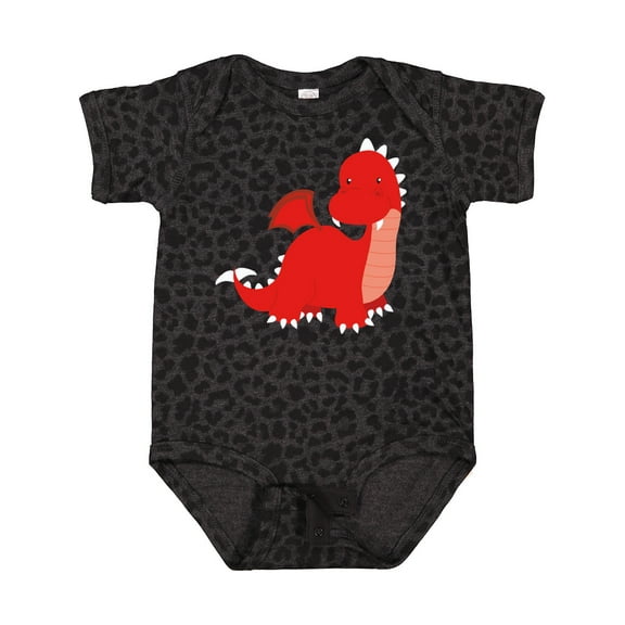Inktastic Adorable Red Dragon Boys Baby Bodysuit