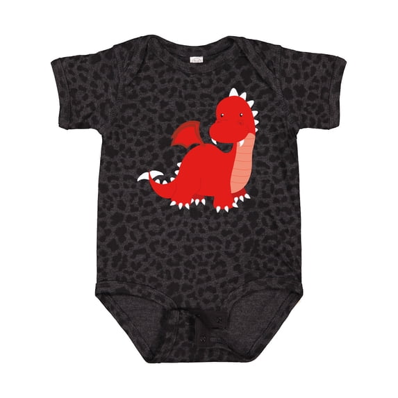 Inktastic Adorable Red Dragon Boys Baby Bodysuit