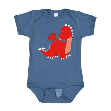 Inktastic Adorable Red Dragon Boys Baby Bodysuit